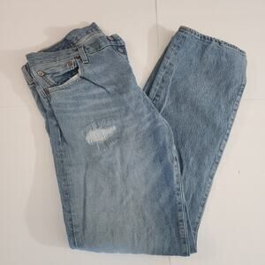 Levi's 501 Button Fly Mens Distressed Jeans Size 34x32